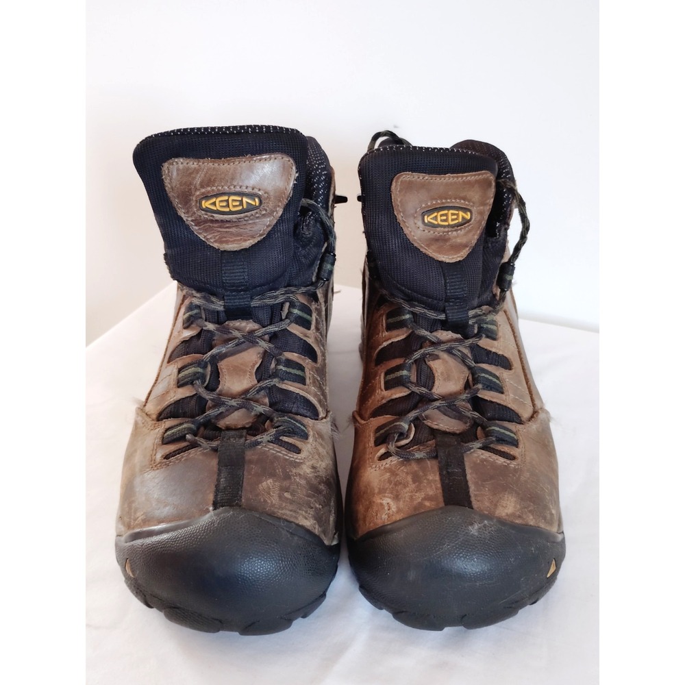 KEEN Utility Detroit XT Mid Men 12D Leather Lace Up Steel Toe Waterproof Boots